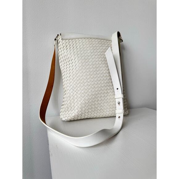Yohji Yamamoto Y’s Woven Leather Shoulder Bag White - Picture 1 of 6